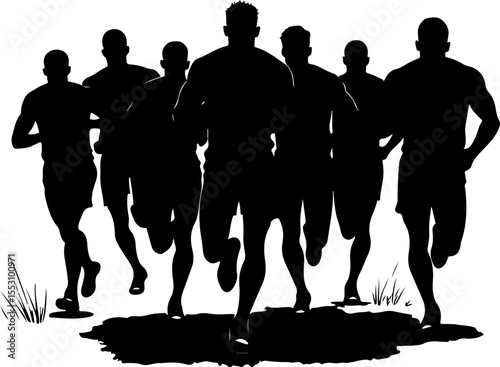 American football players  sports, action  vector bundle