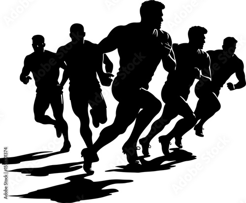 American football players  sports, action  vector bundle