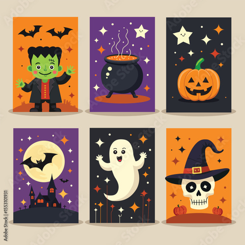 six-halloween-cards-with-a-cauldron-frankenstein