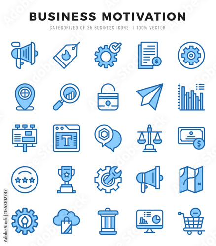 Business Motivation Icon Bundle 25 Icons for Websites and Apps