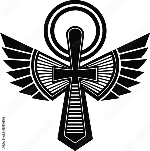 Silhouette of an Egyptian Ankh