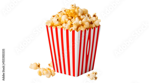 Buttery Popcorn in a Classic Red Striped Box