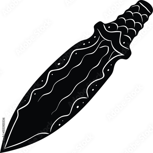 Silhouette of a Flint Knife