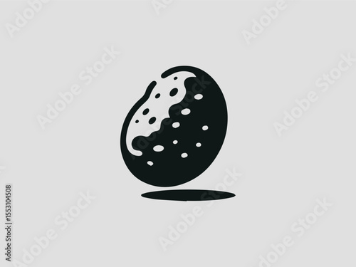 Vintage engraved potato silhouette vector logo for traditional pubs or breweries