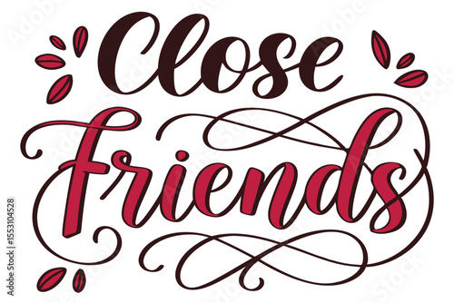 Personalized hand lettered artwork for a close friend