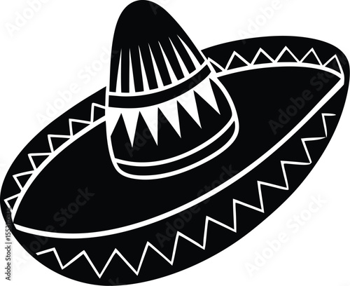 Silhouette of a Mexican Sombrero