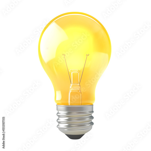 3D glowing yellow light bulb wi high quality commercial stock photo clean simple design detail background image clear visual high quality commercial stock photo clean simple design detail background i