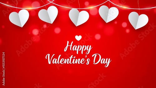 Happy Valentine's Day background banner panorama.