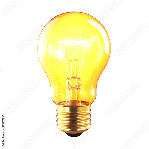 3D glowing yellow light bulb wi high quality commercial stock photo clean simple design detail background image clear visual high quality commercial stock photo clean simple design detail background i
