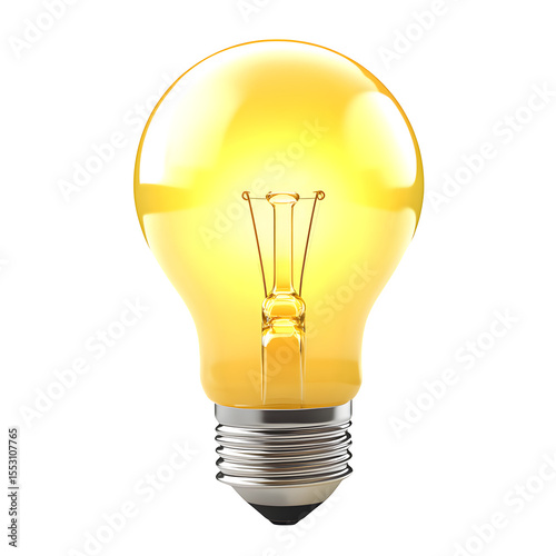 3D glowing yellow light bulb wi high quality commercial stock photo clean simple design detail background image clear visual high quality commercial stock photo clean simple design detail background i