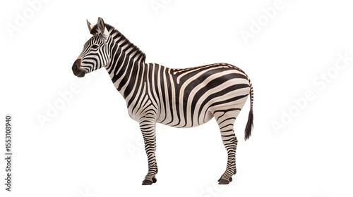 Majestic Zebra Profile Against Black Background Wildlife Photography