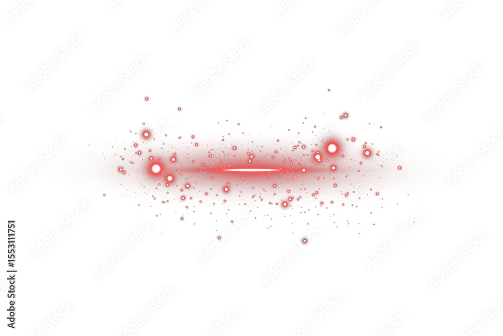 Fototapeta premium Transparent red glowing line with intense beam and LED-style shine. Ideal for motion backgrounds, futuristic presentations, digital signage effects, cyberpunk interface elements, or high-tech abstract