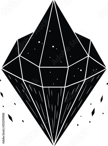 Silhouette of a Floating Crystal