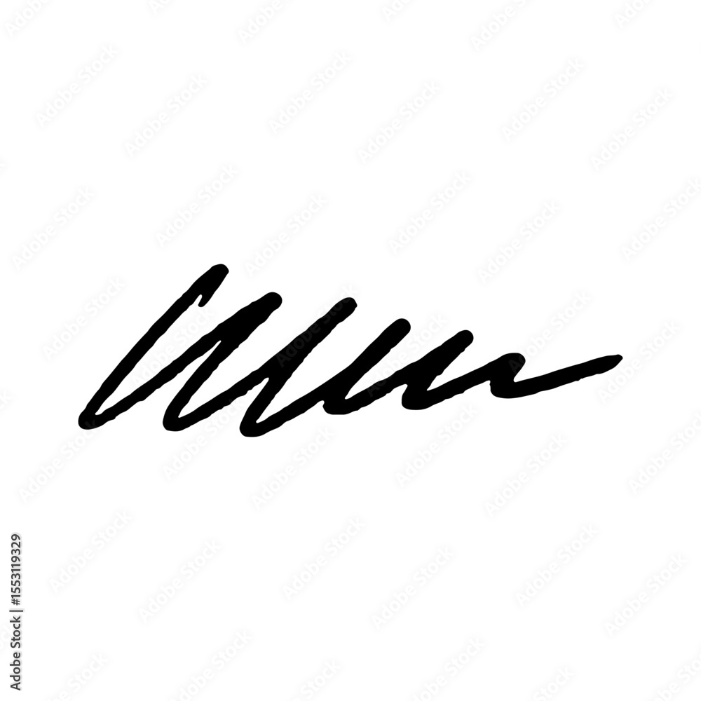 Fototapeta premium Black abstract brush stroke. Vector hand-drawn illustration.