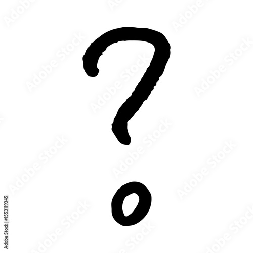 The question mark. Vector hand-drawn illustration.