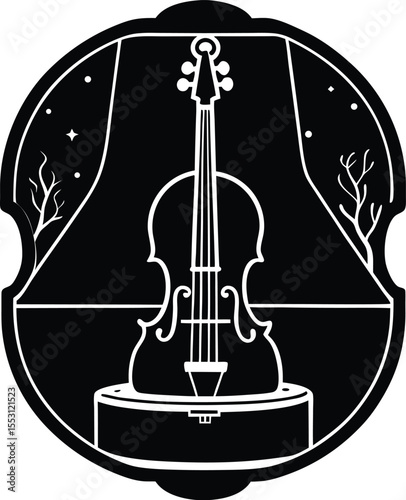 Silhouette of a Violin Case