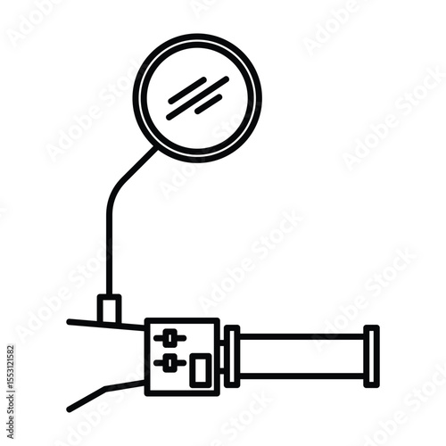 Rearview Mirror  Icon Element For Design