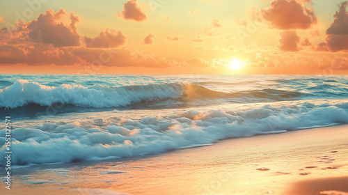 sunset on the beach