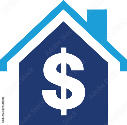 Home sell dollar sign pictogram icon. house, property, real estate sell