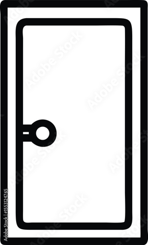 front door with doorknob icon
