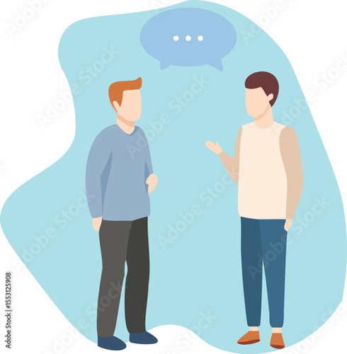 Businessmen or Friends Talking Vector Design