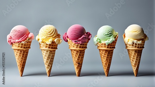Delicious and Colorful Ice Cream Cones Perfect For Summer Treats
