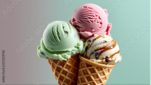 Deliciously Creamy Ice Cream Cones Perfect for Summer Treats and Desserts