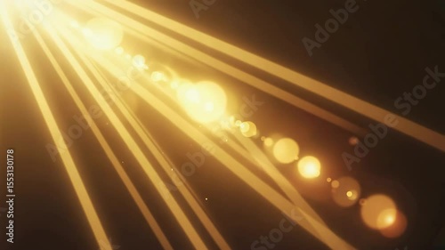 Golden rays illuminate the darkness in a mesmerizing display of light and warmth, capturing attention and evoking emotions