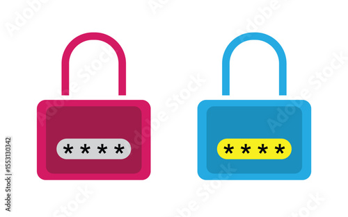 Hidden Password Padlock Icons for Secure Login 