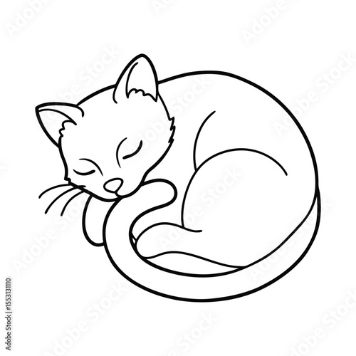 vector illustration of cartoon cat