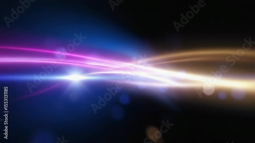 Colorful light waves create mesmerizing patterns in a digital space