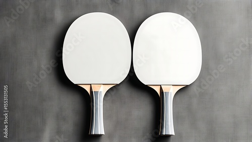 High-Quality Table Tennis Paddles on a Textured Gray Background
