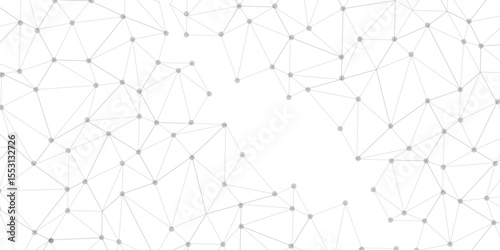 Technology abstract white digital background of connected dot with black line .many squares and rectangle shapes .Internet connection network high digital technology with connecting points and
