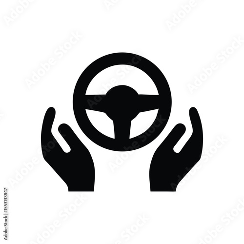 Hands gripping a steering wheel, symbolizing driving.