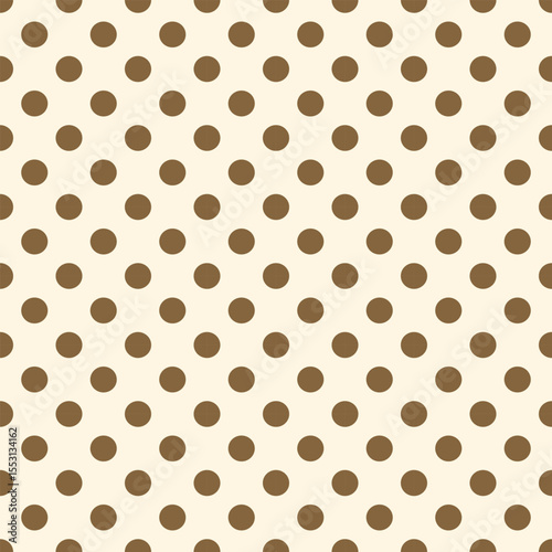 Brown polka dots background, fabric pattern, gift wrapping paper, seamless pattern 