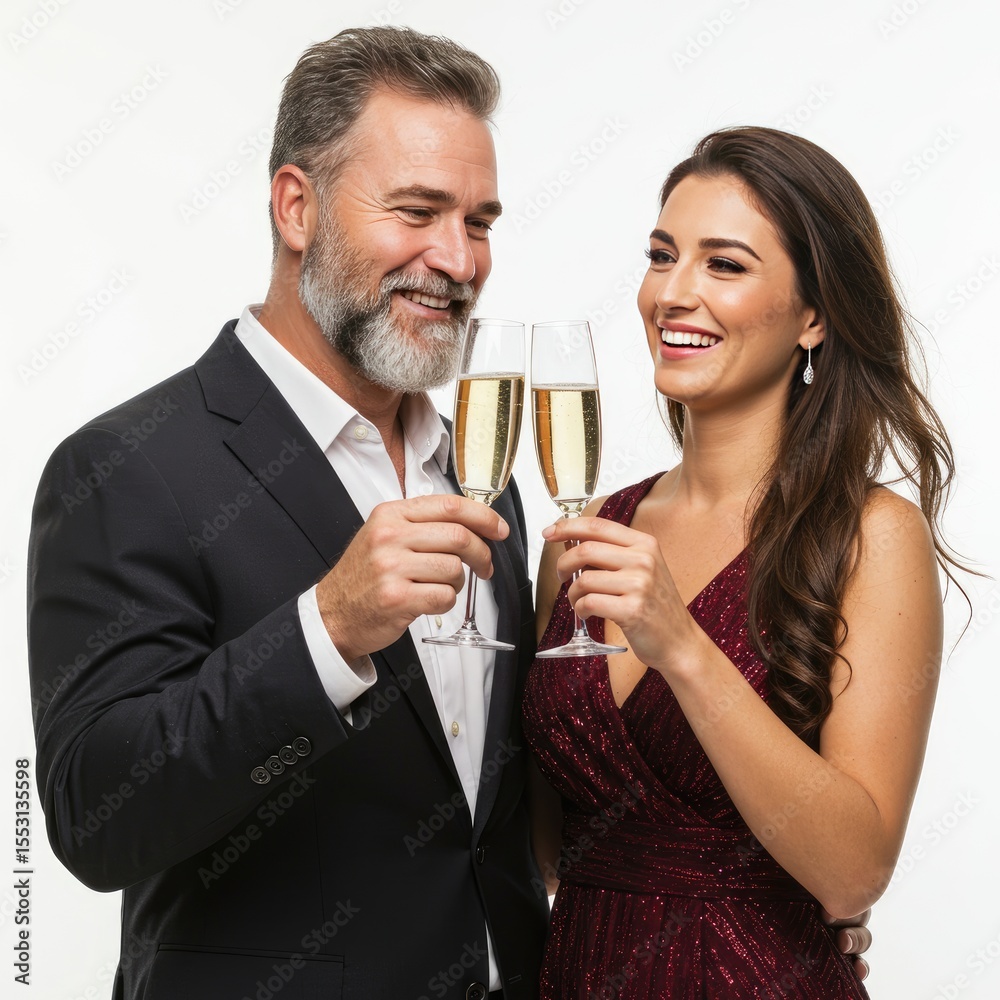 young couple celebrating young couple celebrating