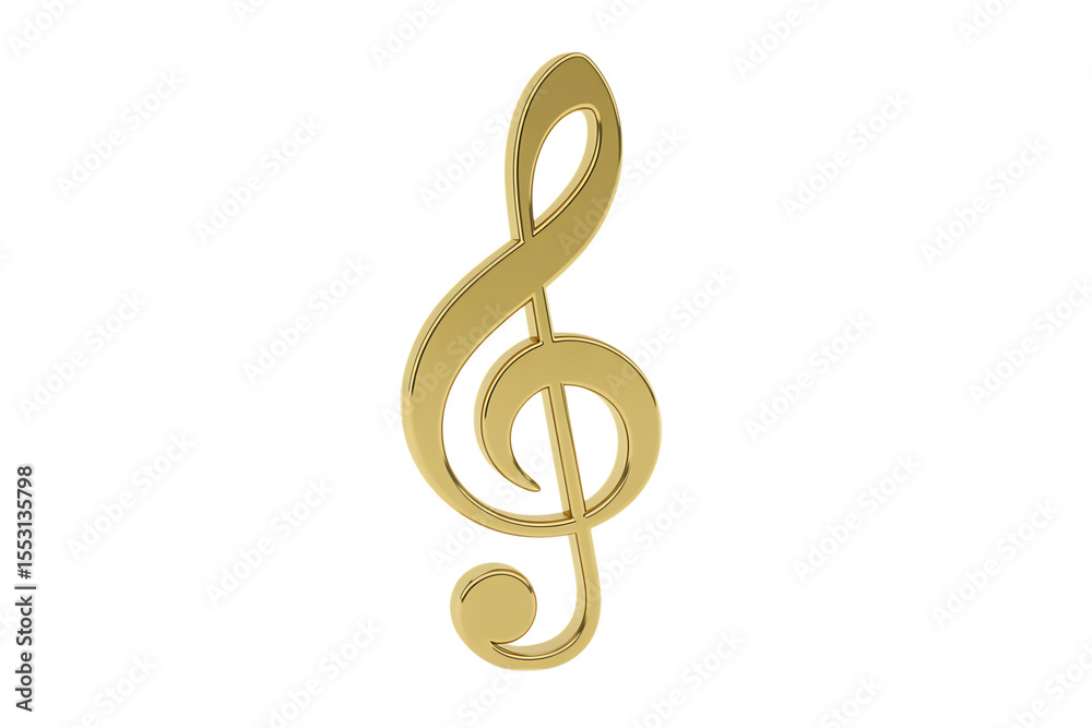 Golden Treble Clef Icon Golden Treble Clef Icon