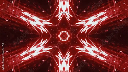 Colorful light patterns create mesmerizing visuals in digital art display during nighttime events