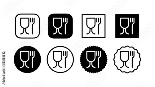 Food safe. Food grade symbols