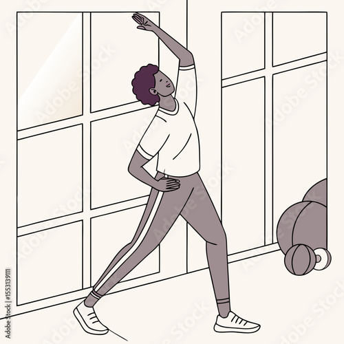 Studio portrait of a fit young man stretching and warming up before exercising
