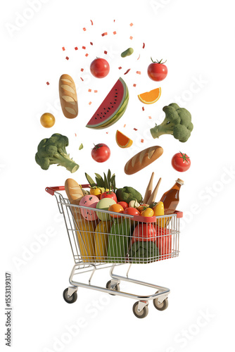 Fresh groceries shopping