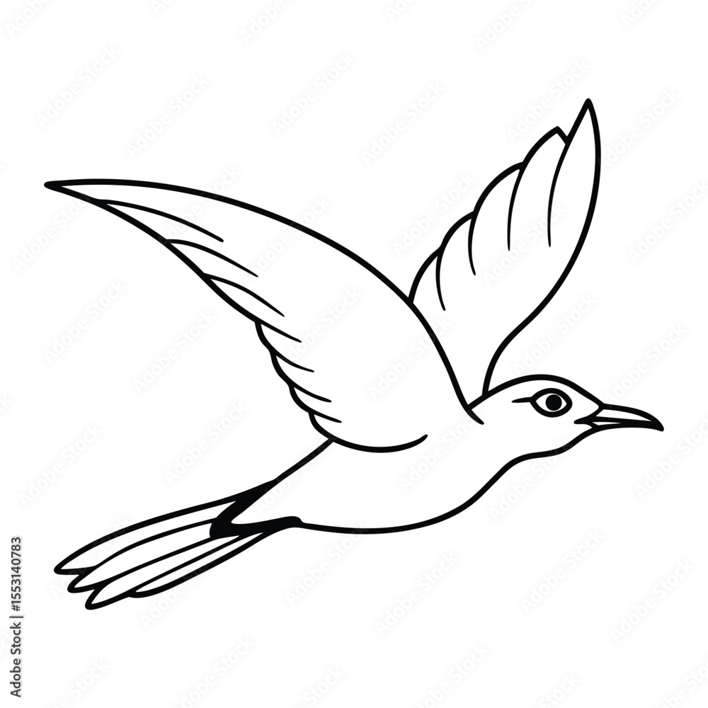 Obraz premium vector illustration of a bird