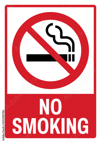 prohibition safety signs v2 uppercase text_no smoking landscape size 1/2 a4,a3,a2,a1	
