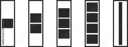 Set of icons of army military ranks of warrant officers, military ranks of the army in the form of black line icons.