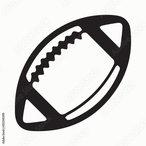 American Football Icon or Rugby Ball Icons Vector Illustration on White Background
