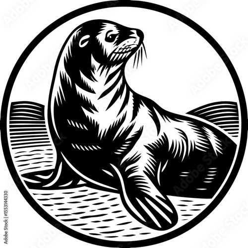 Sea Lion Icon - Marine Wildlife Design