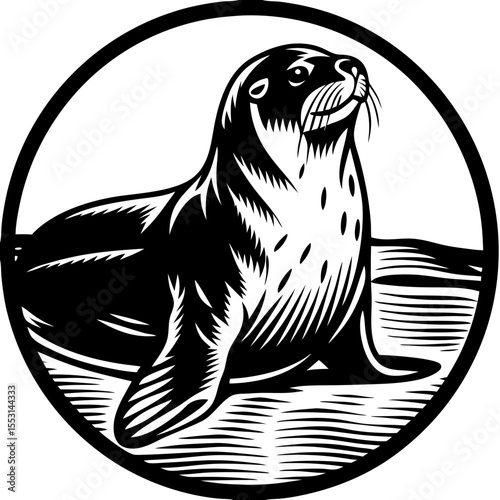 Sea Lion Icon - Marine Wildlife Design