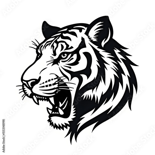 Wallpaper Mural simple vector tiger head mascot logo Torontodigital.ca