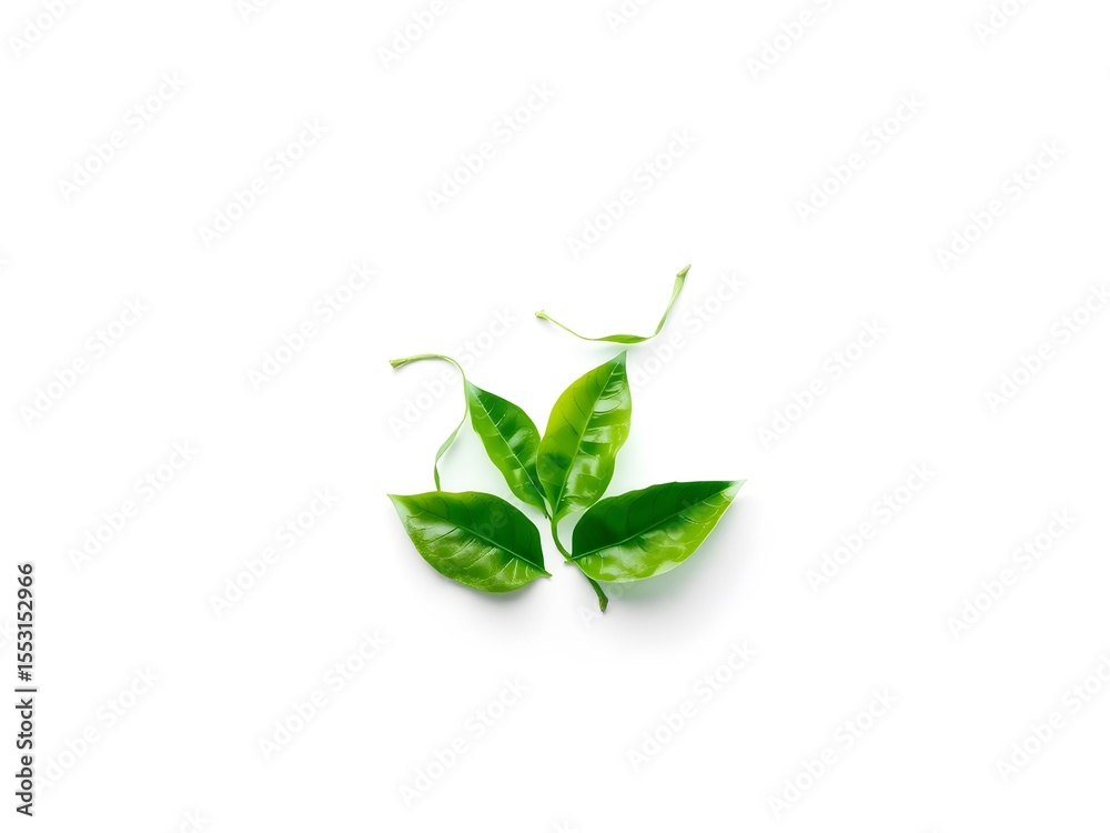 Obraz premium Recycling Leaves Icon on Light Background – Eco-Friendly Concept of Sustainable Production, Eco Plastic, and Green Fuel (AI Generated)