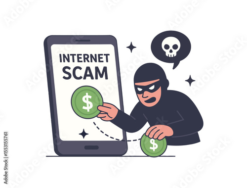 Digital Fraud – Illustration of Online Financial Scam